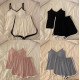 Hot Selling New Style Women's Casual Home Suit Set Summer Suspender Shorts with Chest Cushion Fashionable Sexy Sleepwear