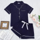 Summer Two Pieces Short Sleeves Cotton Pyjamas Cozy Sleep Shirts Homewear Short Set for Women