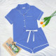 Summer Two Pieces Short Sleeves Cotton Pyjamas Cozy Sleep Shirts Homewear Short Set for Women