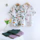 2026 Summer New Women's Pajama Set Short Sleeve+Long Pants Two Piece Set 100%Cotton Thin Cardigan Home Furnishing Fresh