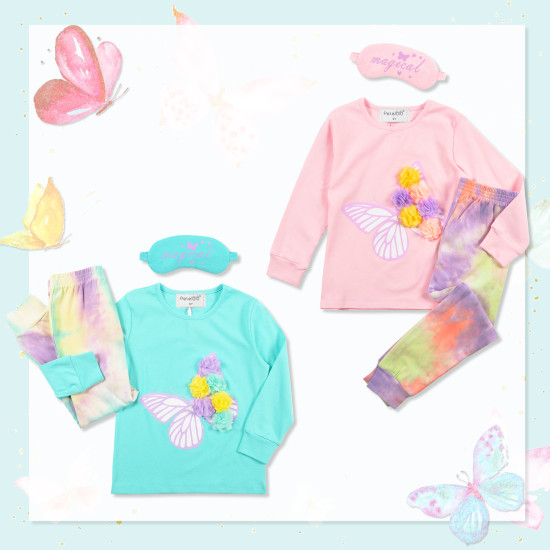 Hot Sale Kids Girl Tie Dye Clothing Set Cotton Fabric Children Outfits Kids 2 PCS Pajamas Sets