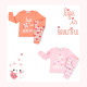 Girls Sweet Cartoon Pajama Sets Spring Breathable Cotton Spandex Knit Embroidered Kids Sleepwear