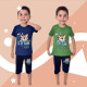 Soft Cotton Terry Kids Pajamas Set Long Sleeve 2-Thread Interlock Winter Boys little Girls Pyjamas with Printed Design for 1-4