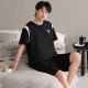 High Quality Men's Summer Pajamas Cotton Short Sleeve Round Neck Home Wear Loose Plus Size Sleepwear