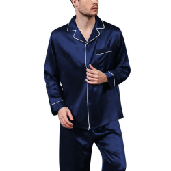  Long Sleeve Sleepwear Nightwear Clothing Cotton Men's Pajamas