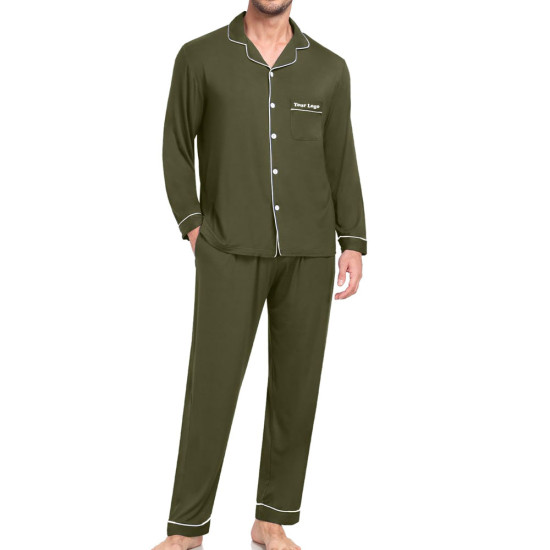 New Arrival Men's Casual Sleep Wear Pajama Set High Quality 100% Cotton Unique Design Breathable
