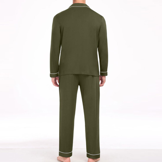 New Arrival Men's Casual Sleep Wear Pajama Set High Quality 100% Cotton Unique Design Breathable