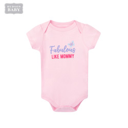 طقم ملابس صيفية للبنات حديثات الولادة مصنوع من القطن الخالص بنقشة سادة يُلبس من فوق الرأس