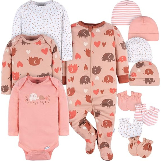 أطقم ملابس أطفال قطنية 100% مناسبة للمواليد الجدد والأطفال الصغار من عمر 0-3 أشهر متعددة الألوان قابلة للتهوية
