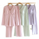 Crossover Breastfeeding Open Maternity Tops  Trousers Pregnant Women Pyjamas Nursing Clothes Two-Pieces Set
