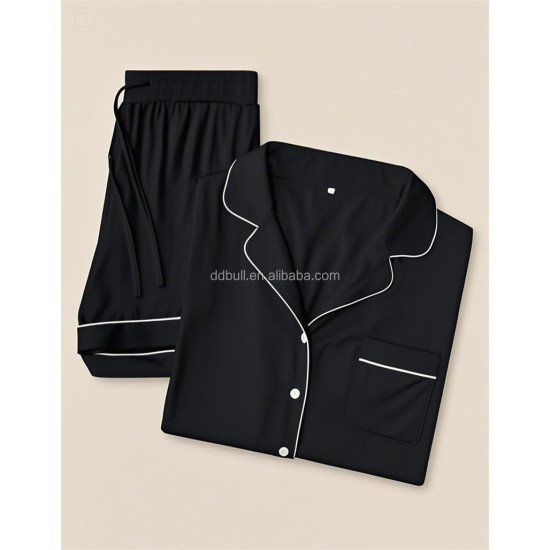 Manufacturer Bamboo Pyjamas Pour Femmes Set Womens Short Sleeve Pajamas Soft Luxury Sleep Wear Clothes OEKO-TEX Loungewear