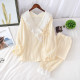 Women 100%cotton Sleepwear Outdoor Long-sleeved Pregnant Women Breast-feeding Home Clothes Pajamas