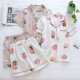Products Fruit Printing Cotton Gauze Fabric Summer Cotton Pajamas Women Suit