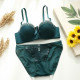 Girls Seamless Underwear Set Embroidered butterfly with Underwire Underwear Panties Non-slip Fashionable Female Sexy Bra