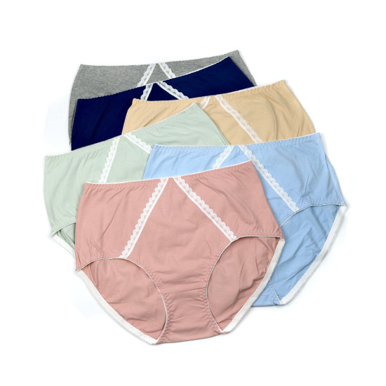 Plus Size Panties for Women Cotton Ladies' Underwear Pure Plain Color 5Xl Large Briefs Fat Womens Cotton Panty