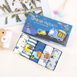 طقم ملابس داخلية قطنية للأولاد مكون من 5 قطع شورتات بوكسر للأطفال شورتات للأولاد برسومات كرتونية