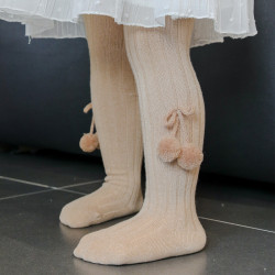 High Quality Cherry Bow Wholesale Pantyhose Bow White Infant Solid Color Newborn Socks Baby Leggings Tights for Girl