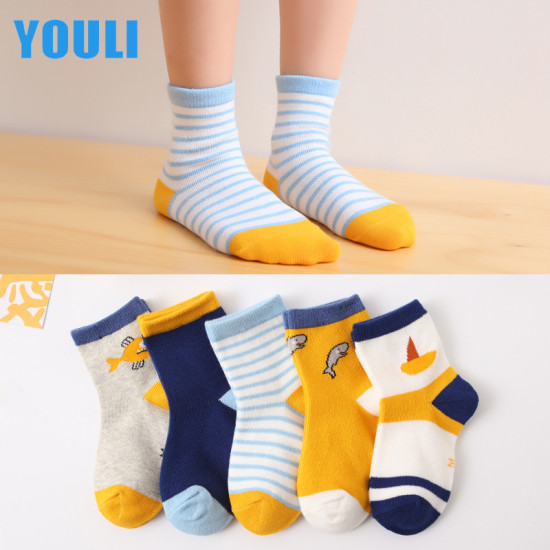 جوارب أطفال قطنية جديدة لطيفة وجيدة التهوية جوارب أطفال برسومات كرتونية للأولاد والبنات