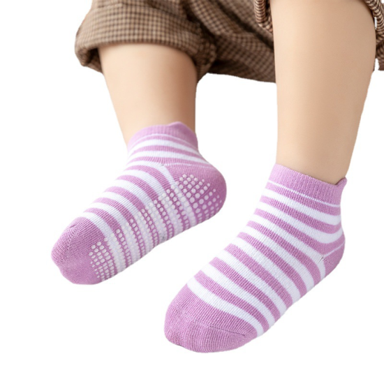 Non Slip Kids Toddler Socks with Gripper 12 Pairs Anti Skid Boys Girls Socks for Baby Socks for 1-7 Year Children