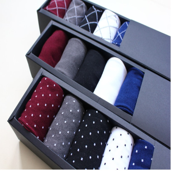 Anti-Bacterial Breathable Long Tube Box Package Men Business High Quality Cotton Socks Men Socks