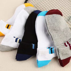  Men's Breathable Low-Cut Cotton Boat Socks Invisible Anti-Bacterial Ankle Socks for Spring Casual Sports Wear