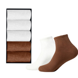 5 أزواج من جوارب العمل النسائية القطنية 10A المضادة للبكتيريا والروائح الكريهة ذات تصميم دائري بدون خياطة تسمح بمرور الهواء صديقة للبيئة متعددة الألوان دافئة