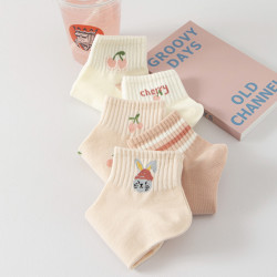 5 Pairs Set of Short Socks for Women, Cute Low-Cut High-Quality Premium Sports Socks