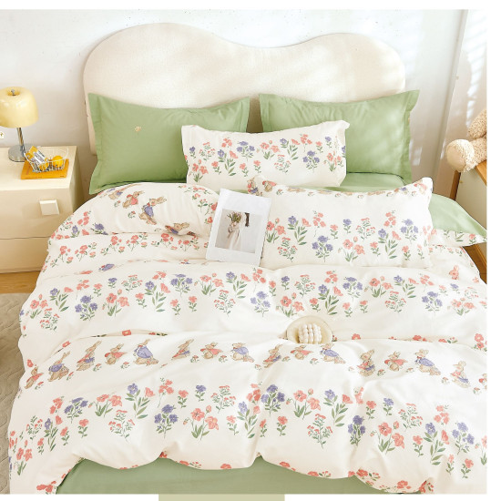 3-in-1 Queen Size100% Cotton Bedding 3-Piece Set  3 Sheets Made in China Woven Technics