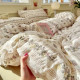 100%Double-layered Cotton Gauze Printing Design Bedsheet Set Bedding Set