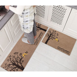 2Pcs Set Mat Absorbent Water Cushioned Rug Carpet Kitchen Waterproof PVC Non Slip Floor for Mat