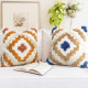 Home Decorative Boho Geometric Tufted Embroidery Cotton Tassels Throw Pillow Case Cushion Covers for Sofa