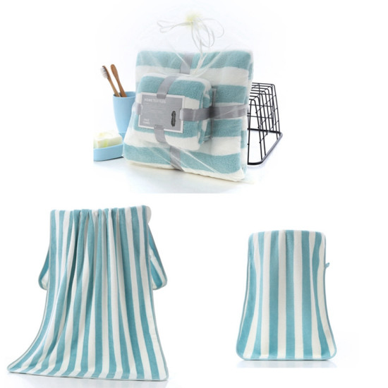 طقم مناشف حمام عالي الجودة هدية مثالية مناشف حمام سميكة وناعمة من الصوف المرجاني