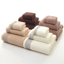 100% Egyptian Cotton Woven Bath Towel Set Quick-Dry Premium Hotel Towels 70x140cm Soft