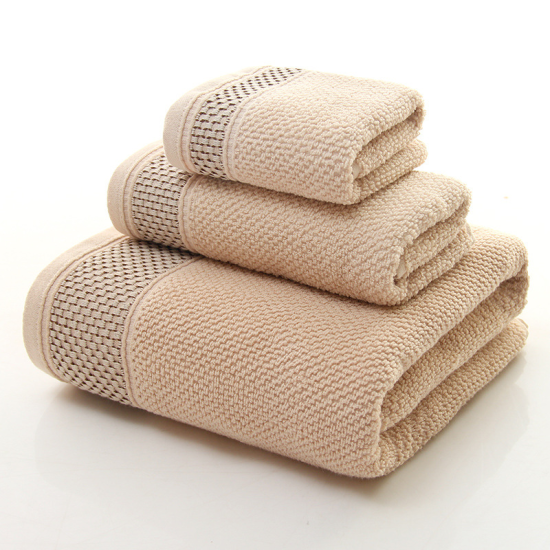 100% Egyptian Cotton Woven Bath Towel Set Quick-Dry Premium Hotel Towels 70x140cm Soft
