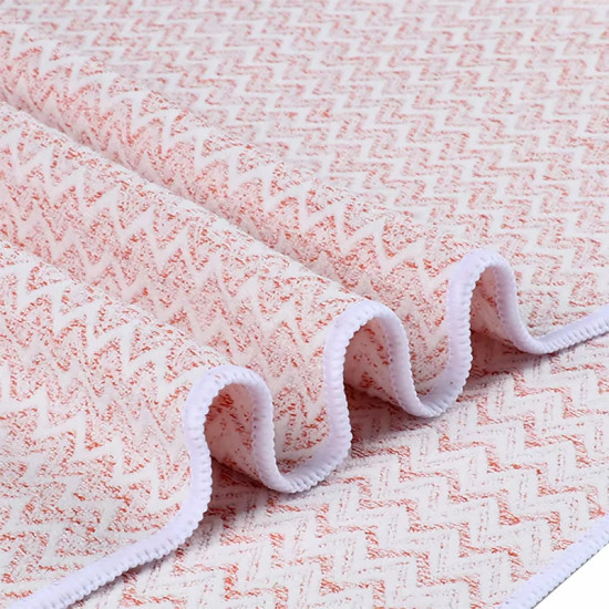 مناشف حمام كبيرة مموجة عالية الجودة من الألياف الدقيقة الماصة بنمط جاكار ناعم