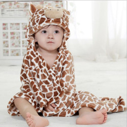 Flannel Material Animal Shape Baby Hooded Bathrobe Cute Baby Bath Towel Baby Bath Towel Newborn Blankets Kids Towel With Hood