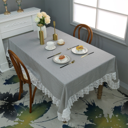 Modern Woven Polyester/Cotton Square 6ft Tablecloth Oilproof Home Coffee Table Cover New Lace Cloth 