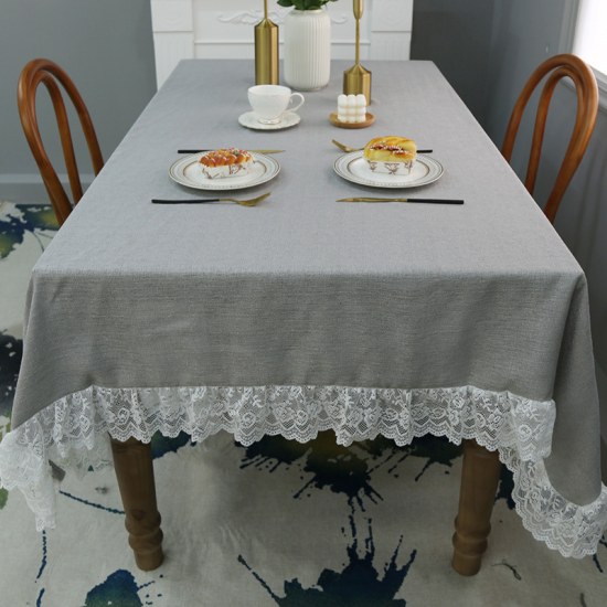 مفرش طاولة مربع عصري منسوج من البوليستر/القطن بطول 6 أقدام، مقاوم للزيت، غطاء طاولة قهوة منزلي قماش دانتيل جديد