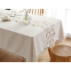 Bingfeng Multisize Thick Square Table Cover Dustproof Tablecloth With Tassel Flax Polyester Table Cloth