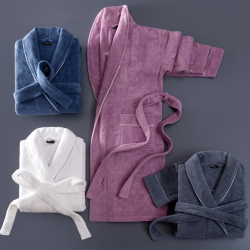 Hotel Cotton Robes Couples Spa Sleep Set Men and Women Luxury Custom logo 100% Cotton Bathrobe